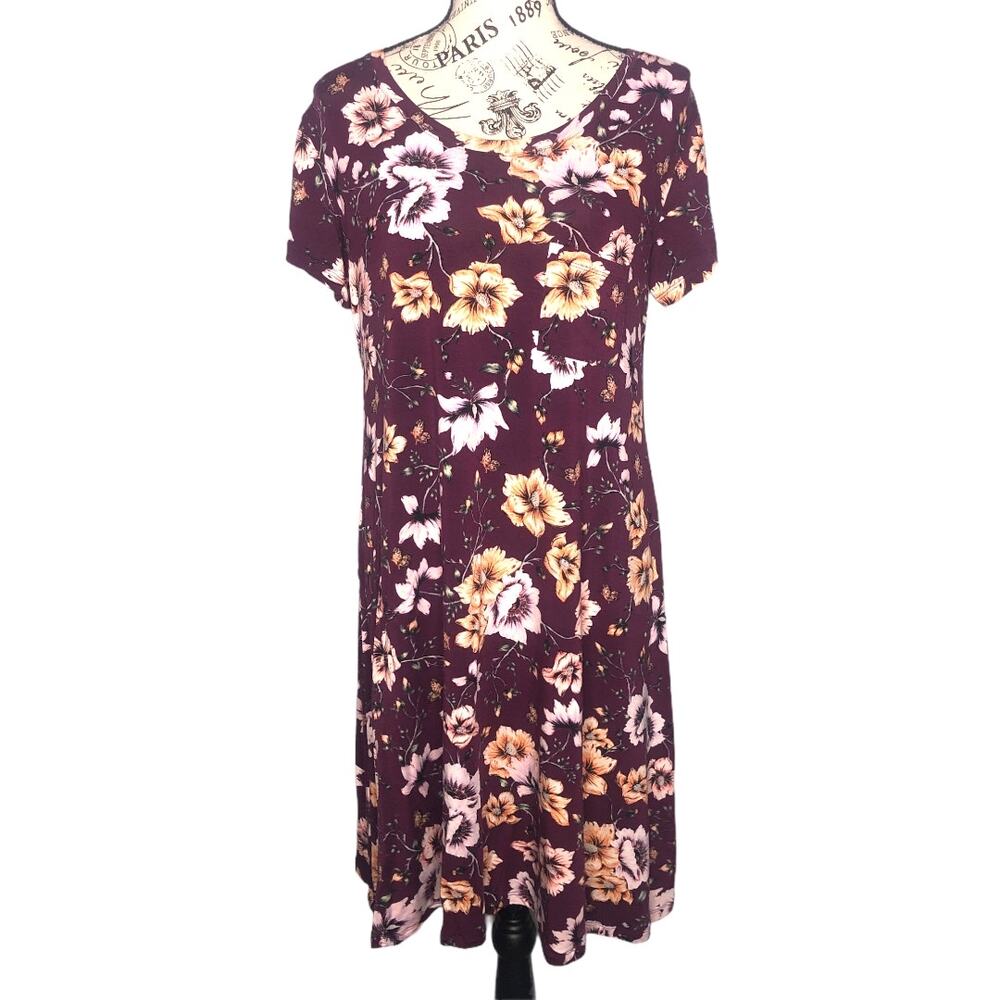 Mix by 41Hawthorn (M) Alison Knit T-Shirt Dress - Stitch Fix Floral Swing
